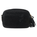 BALLY Chain Shoulder Bag Suede Black Gold Auth bs33547-3