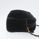 BALLY Chain Shoulder Bag Suede Black Gold Auth bs33547-5