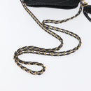 BALLY Chain Shoulder Bag Suede Black Gold Auth bs33547-8