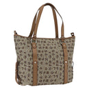 Salvatore Ferragamo Tote Bag Canvas Beige Auth bs33551-1