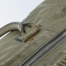 SAINT LAURENT Hand Bag Patent leather Khaki Silver 208314 Auth bs33552-14