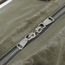 SAINT LAURENT Hand Bag Patent leather Khaki Silver 208314 Auth bs33552-15