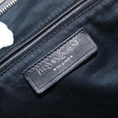 SAINT LAURENT Hand Bag Patent leather Khaki Silver 208314 Auth bs33552-16