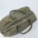 SAINT LAURENT Hand Bag Patent leather Khaki Silver 208314 Auth bs33552-6