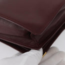CARTIER Must Line Clutch Bag Leather Bordeaux Gold Auth bs33553-12
