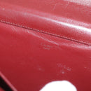 CARTIER Must Line Clutch Bag Leather Bordeaux Gold Auth bs33553-15
