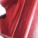 CARTIER Must Line Clutch Bag Leather Bordeaux Gold Auth bs33553-16