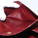 CARTIER Must Line Clutch Bag Leather Bordeaux Gold Auth bs33553-19