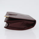 CARTIER Must Line Clutch Bag Leather Bordeaux Gold Auth bs33553-5