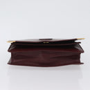 CARTIER Must Line Clutch Bag Leather Bordeaux Gold Auth bs33553-9