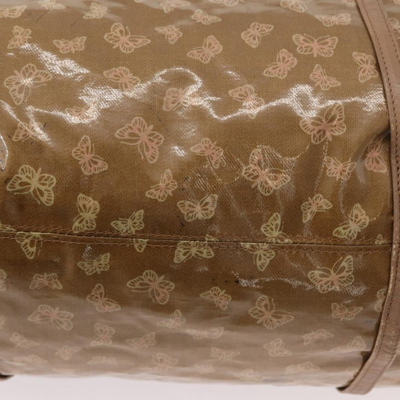 BOTTEGA VENETA Hand Bag Coated Canvas Beige Gold Auth bs33556