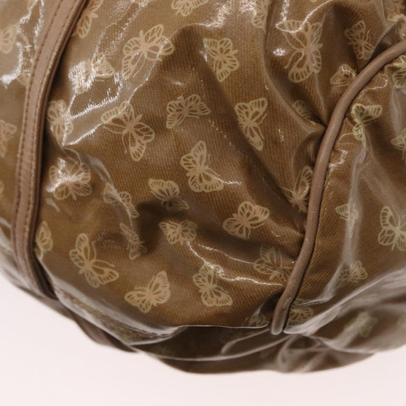 BOTTEGA VENETA Hand Bag Coated Canvas Beige Gold Auth bs33556