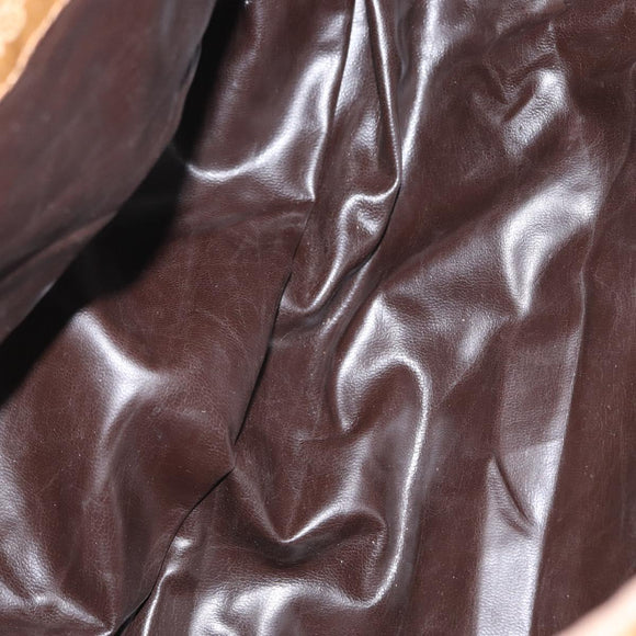 BOTTEGA VENETA Hand Bag Coated Canvas Beige Gold Auth bs33556