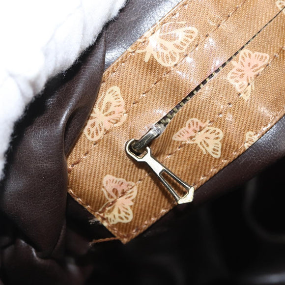 BOTTEGA VENETA Hand Bag Coated Canvas Beige Gold Auth bs33556