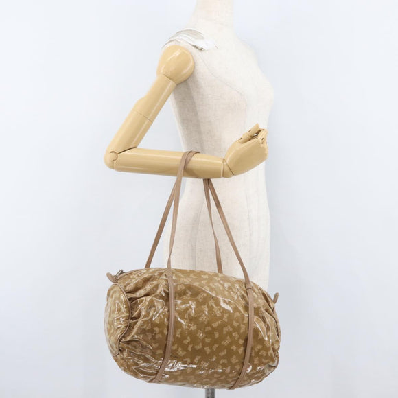 BOTTEGA VENETA Hand Bag Coated Canvas Beige Gold Auth bs33556