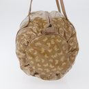 BOTTEGA VENETA Hand Bag Coated Canvas Beige Gold Auth bs33556-5