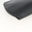 CARTIER Pouch Clutch Bag Leather set Black Gold Auth bs33557-16