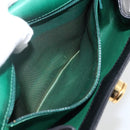 CARTIER Pouch Clutch Bag Leather set Black Gold Auth bs33557-11