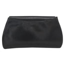 CARTIER Pouch Clutch Bag Leather set Black Gold Auth bs33557-2