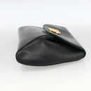 CARTIER Pouch Clutch Bag Leather set Black Gold Auth bs33557-4