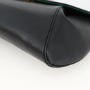 CARTIER Pouch Clutch Bag Leather set Black Gold Auth bs33557-7