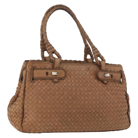 BOTTEGA VENETA Hand Bag Leather Brown Auth bs33559