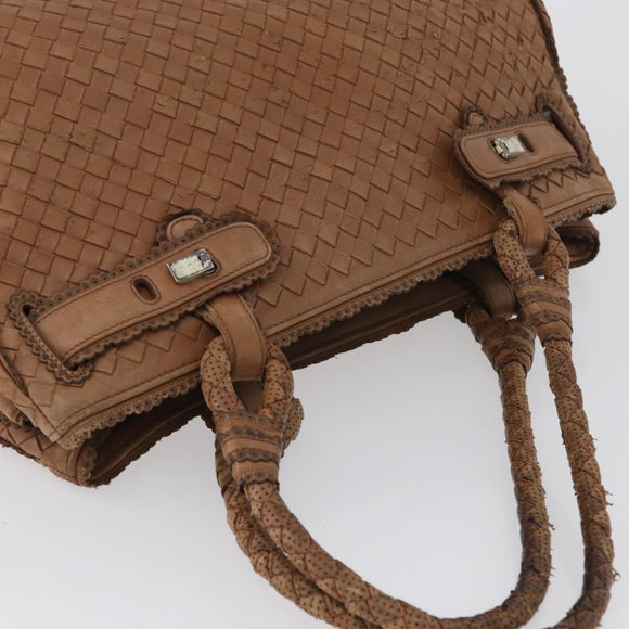 BOTTEGA VENETA Hand Bag Leather Brown Auth bs33559