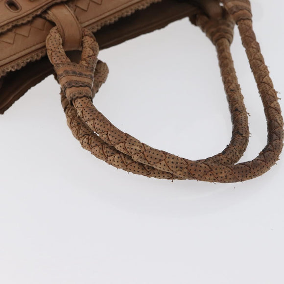 BOTTEGA VENETA Hand Bag Leather Brown Auth bs33559
