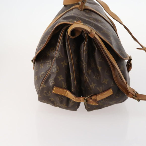 LOUIS VUITTON Monogram Saumur 35 Shoulder Bag M42254 LV Auth bs33561