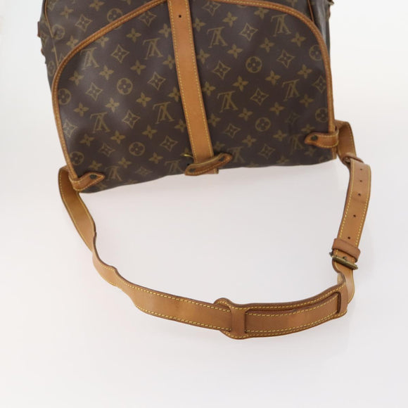LOUIS VUITTON Monogram Saumur 35 Shoulder Bag M42254 LV Auth bs33561