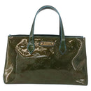 LOUIS VUITTON Monogram Vernis Wilshire PM Bag Blue Lagon M91724 LV Auth bs33564-13