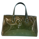 LOUIS VUITTON Monogram Vernis Wilshire PM Bag Blue Lagon M91724 LV Auth bs33564-2