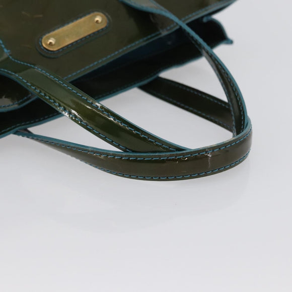 LOUIS VUITTON Monogram Vernis Wilshire PM Bag Blue Lagon M91724 LV Auth bs33564