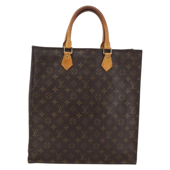 LOUIS VUITTON Monogram Sac Plat Handtasche M51140 LV Auth bs33569