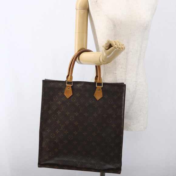 LOUIS VUITTON Monogram Sac Plat Handtasche M51140 LV Auth bs33569