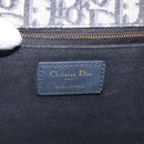 Christian Dior Trotter Canvas Oblique Shoulder Bag Navy Gold Auth bs33570-17