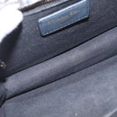 Christian Dior Trotter Canvas Oblique Shoulder Bag Navy Gold Auth bs33570-18