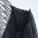 Christian Dior Trotter Canvas Oblique Shoulder Bag Navy Gold Auth bs33570-19