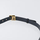 Christian Dior Trotter Canvas Oblique Shoulder Bag Navy Gold Auth bs33570-8