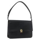 Christian Dior Shoulder Bag Leather Black Gold Auth bs33572-1