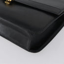 Christian Dior Shoulder Bag Leather Black Gold Auth bs33572-11