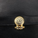 Christian Dior Shoulder Bag Leather Black Gold Auth bs33572-14