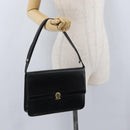 Christian Dior Shoulder Bag Leather Black Gold Auth bs33572-24