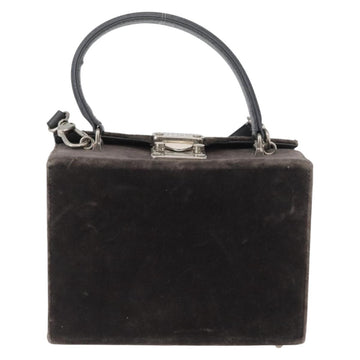 FENDI Shoulder Bag Velor Gray Silver Auth bs33575 - 0