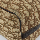 Christian Dior Trotter Canvas Boston Bag Brown Gold Auth bs33577-15