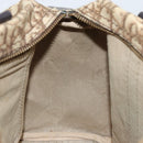 Christian Dior Trotter Canvas Boston Bag Brown Gold Auth bs33577-19