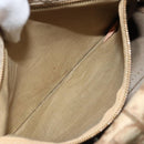 Christian Dior Trotter Canvas Boston Bag Brown Gold Auth bs33577-12