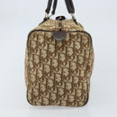 Christian Dior Trotter Canvas Boston Bag Brown Gold Auth bs33577-4