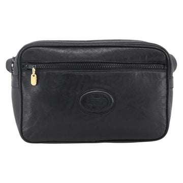 CELINE Shoulder Bag Leather Black Gold Auth bs33579 - 0