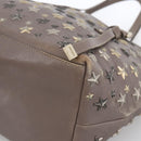 Jimmy Choo Tote Bag Leather Gray Auth bs33580-10